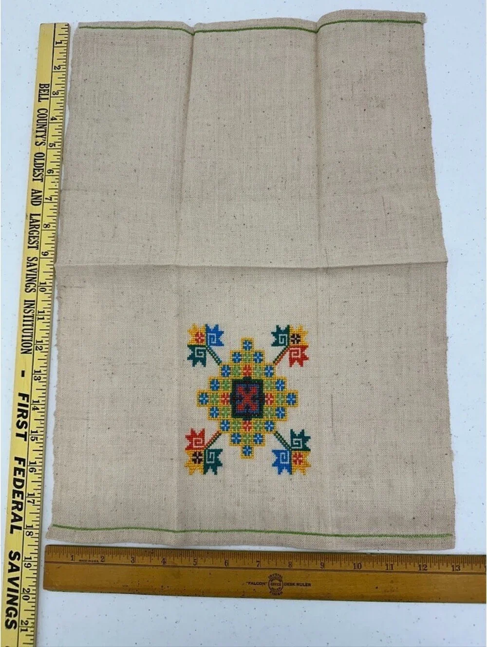 18 Vintage Thai Tribal Crafts Karen Yao Thai Lua Napkins Hemp? Geometric Stitch